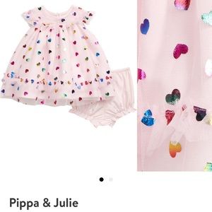 Pippa and Julie Baby Dress and Bloomers